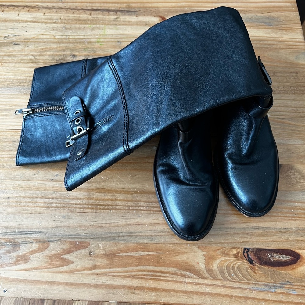 Coach- Black tall boots, 7.5.